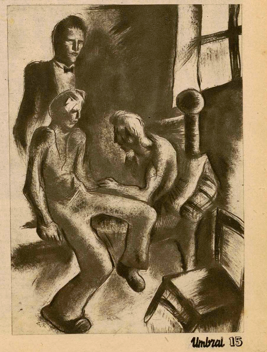 Illustration de Baltasar Lobo pour la publication en feuilleton de ¡No pasarán! un roman de l’écrivain américain Upton Sinclair dans l’hebdomadaire anarchiste Umbral, semanario de la nueva era, 7 août 1937, n° 5.